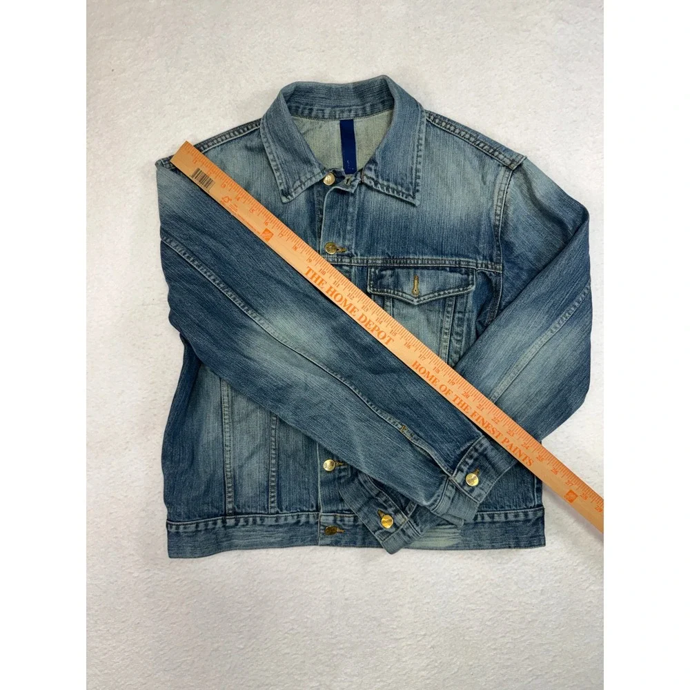 H&M Divided Western Denim Jacket Mens Large Blue Trucker Cotton 100295
